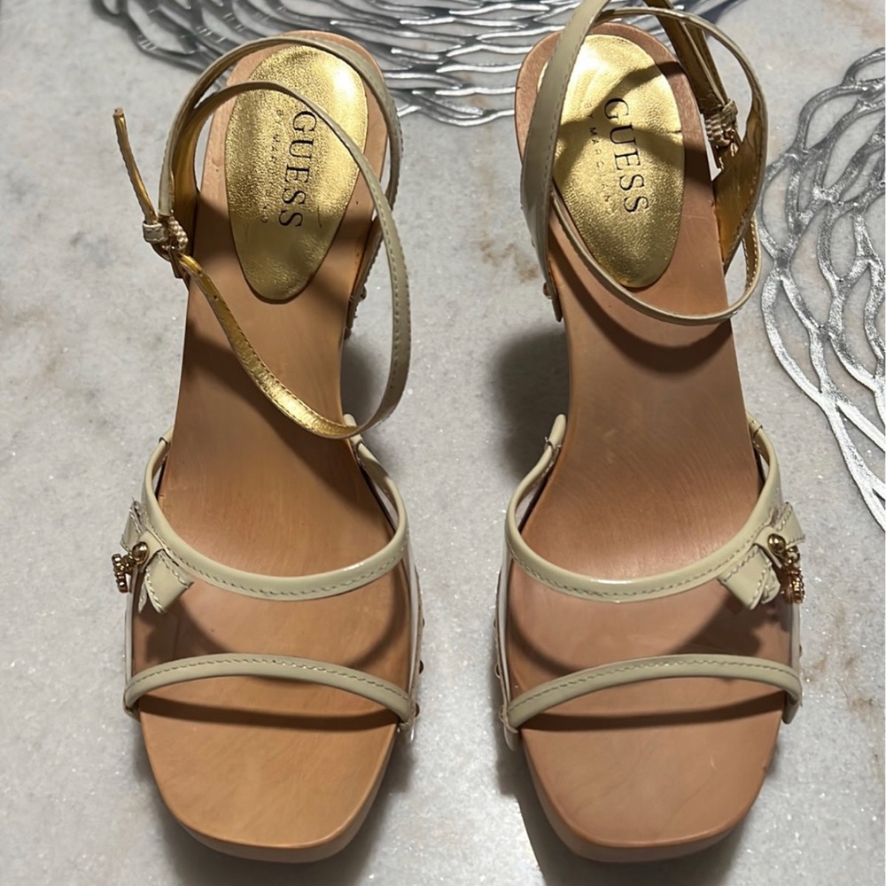 Guess 4 inch open toe heels size 8m brand new.